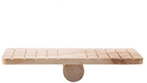 Rengue Puente de Balancín de Madera Natural para Mascotas Pequeñas, Juguete Interactivo de Madera para Hámster Ratón Gerbil Chinchilla Play