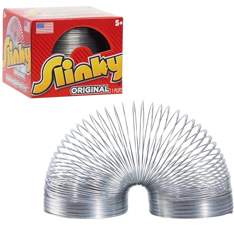 The Original Slinky Walking Spring Toy, 2.75-inch Diameter Metal Slinky, Fidget Toys