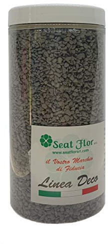 Deco Made in Italy Granulato colorato, Sabbia granulare Colorata 2/3 mm. Barattolo da 750 gr. (Grigio)
