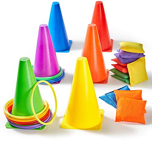 Yetech 3-in-1-Ringwurfset Outdoor-Spiele Combo Set Sport Party Puzzle für Geburtstagsfeier - Zubehör für Kinder, Familie und Erwachsene