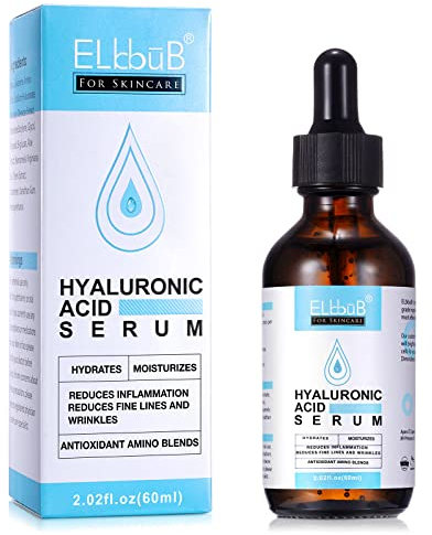 Sérum Acide Hyaluronique pour Lignes Fines Anti-Rides et Anti-âge Sérum le Visage, Absorption facile et formule anti-âge pour contour des yeux et visage 60ml