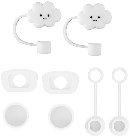 Cloud-Strohhalm-Abdeckkappe, Strohhalm-Abdeckung für Stanley Cup Strohhalm Abdeckung Quadratischer Auslaufstopfen, Runder Auslaufstopfen Kompatibel mit Stanley Cup 1,0 40oz/30 oz