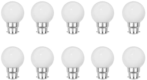 WULUN Ampoule LED B22 2W,Ampoule à Baïonnette Mini Globe Golfball B22 G45,Blanc Froid,2W Équivalent Incandescence 20W,Non Dimmable,Lot de 10