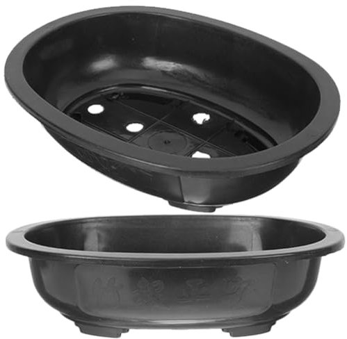 HANABASS 2pezzi Vasi Bonsai Riutilizzabili Di Vasi Ovali Per Piante Con Drenaggio Contenitori Per Giardinaggio e Decorazione Di Balconi e