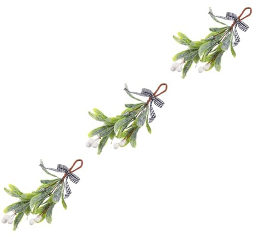 RORPOIR 3pcs Realistic Christmas Stem Reusable Pick Decorative Flower Picks for Home