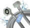 D.I. Accessa Tuyau d'eau de 2m Tuyau d'arrivée d'eau 3/4 pouces droit/angle 90 degrés pour lave-linge lave-vaisselle 2556644 Compatible avec EUROMAID Lave-vaisselle E14DWX Midea