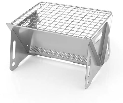 Barbecue Portable, Barbecue De Camping Pliable En Acier Inoxydable, Barbecue Au Charbon De Bois En Acier Inoxydable, Mini Barbecue De Table Détachable, for Camping En Plein Air, Réchaud Amovible En Ac