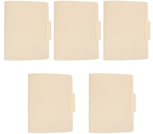 DOITOOL Classeur de Documents Manille 210g, Lot de 5 Chemises à Documents Format Lettre, Dossiers de Fichiers Professionnels pour Organisation Bureau et Projets Scolaires
