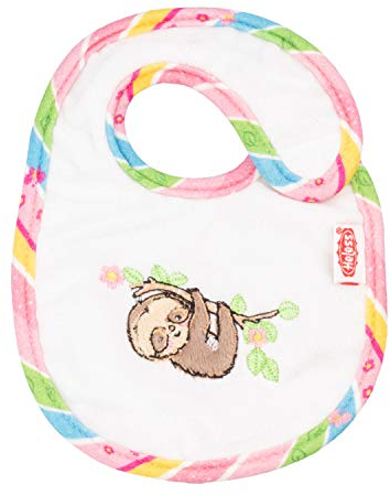 Heless 979 - Lätzchen für Puppen, Faultier Flauschi, Größe 38 - 45 cm