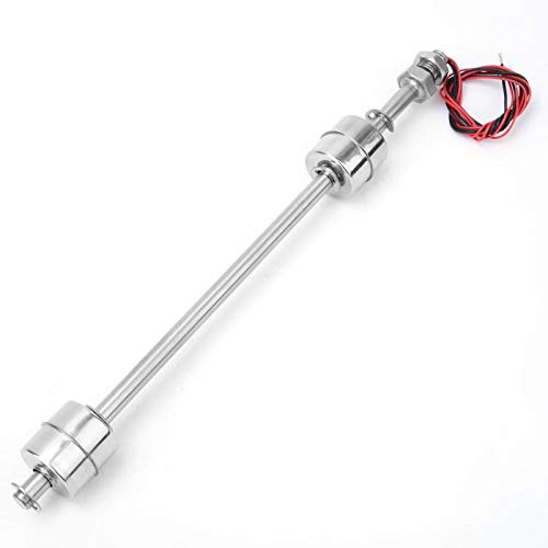 Uadme Double Float Switch, Liquid Level Sensor, DC 0~110V Stainless Steel Double Ball Float Switch, Water Level Controller Sensor Switch for Water Tank, Pool, Sink, Fish Tank(250mm)