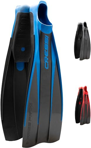 Cressi Free Frog Full Foot Pocket Fins, Blue, 39/40