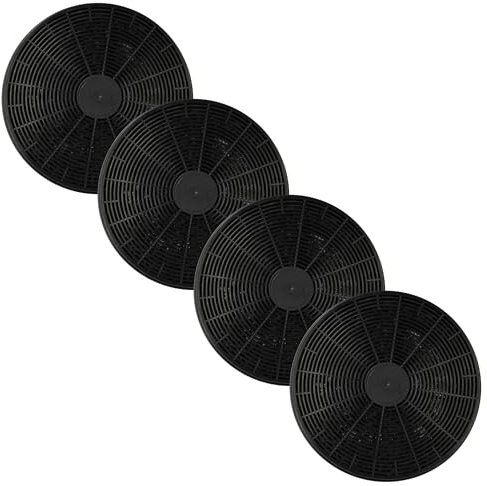 vhbw 4x Filtres à charbon actif remplacement pour KKT Kolbe K606, K122 pour hotte aspirante - 17,5 cm