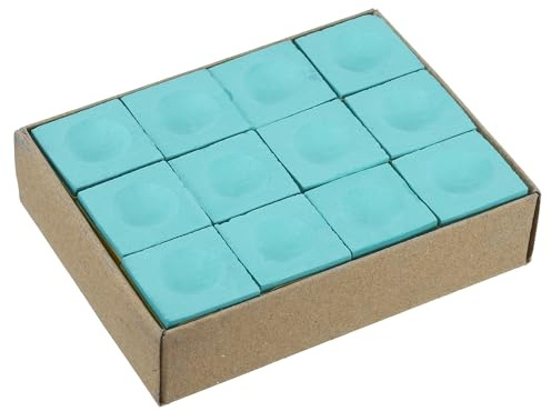 PATIKIL Tiza para Taco de Billar, Paquete de 24 Unidades de Tiza para Taco de Billar Snooker Accesorios de Mesa para Taco de Billar, Verde Claro