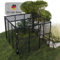 Heimfleiss® Komposter Garten 100x100x75 cm + Deckel | 750L Komposter Metall verzinkt & pulverbeschichtet | Metallkomposter für Rasenschnitt & Biomüll | Gartenkomposter mit Stecksystem Schwarz Kompost