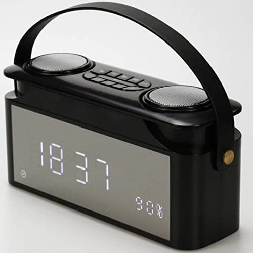Retro trådlös Bluetooth-högtalare klockradio, bärbar FM-radio Digital elektronisk högtalartelefon Väckarklocka Digital radioklocka/5953