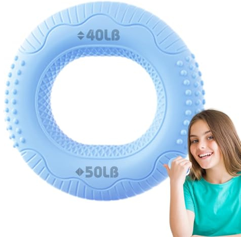 Renfort de main en silicone – Anneaux de préhension de 7,4 x 7,4 x 2 cm, outil d'entraînement pour les -bras, renforcement de la poignée portable, double exercice de force en silicone |