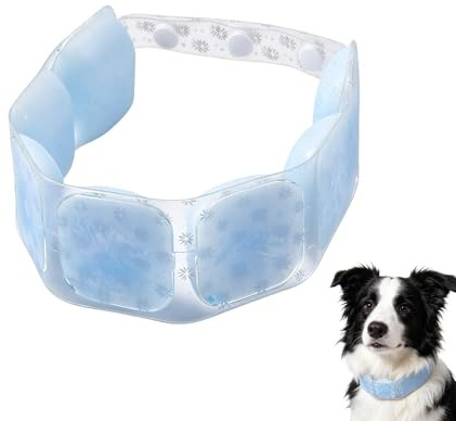 Collar Refrescante Perro Ajustable Tubo De Hielo Ligero Del Calor