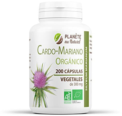 Cardo Mariano Orgánico - Silybum marianum - 300mg - 200 cápsulas vegetales