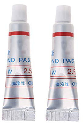 JENOR 2pcs Diamond Abrasive Paste Compound Micron Glass Metal Polishing Grinding Tool