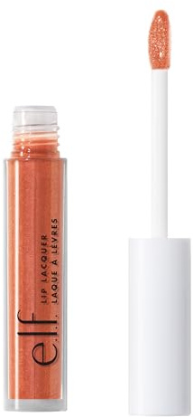 e.l.f. Lip Lacquer, Nourishing, Non-Sticky Ultra-Shine Lip Gloss With Sheer Color, Infused With Vitamins A & E, Vegan & Cruelty-Free, Mauve Glitz