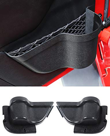 Savadicar DP3 - Bolsillos de Almacenamiento para Puerta Delantera, Caja organizadora de inserción Lateral para Jeep Wrangler JK JKU 2/4 Puertas 2011-2018, Accesorios de expansión de Almacenamiento