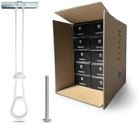 TITAN ANCHORS 100-Pack 1/4-20 Heavy Duty Quick Toggle Anchors with Bolts Set | for Drywall, Metal Studs, and Concrete Block | Holds 260+ Lbs. | 100 Toggles + 100 Bolts