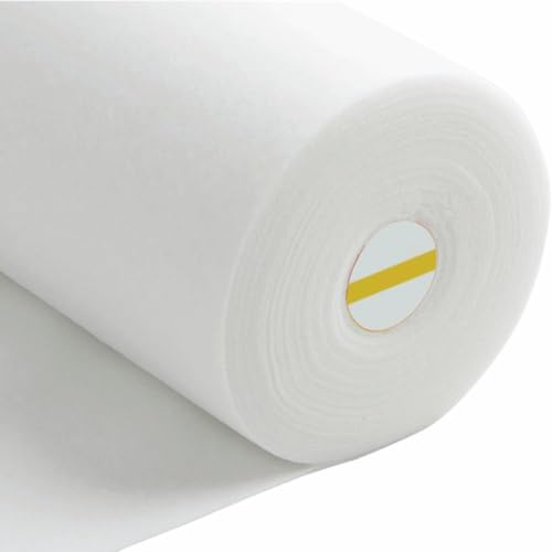 The Fabric Guys TFG Iron On Fusible Volume Fleece Wadding White 90cm Wide Sold by The Metre Precut Bag Making Quilting Crafting DIY Supplies (2 Metre), IOF-150