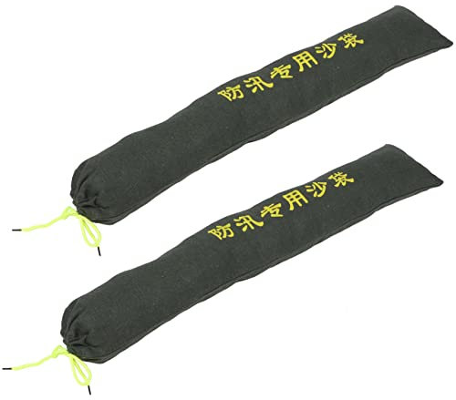 Gadpiparty Barrière anti-inondation - 2 sacs de sable en toile barrière anti-eau pour porte de garage, sacs de sable fabriqués pour