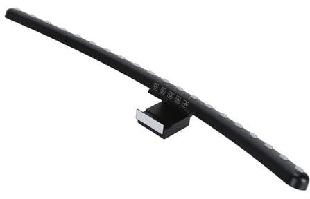 Barre lumineuse 2 en 1 RVB pour moniteur – Lampe LED pour écrans incurvés activée par la voix, double source de lumière, rythme musical, lampe de jeu parfaite pour la configuration de PC