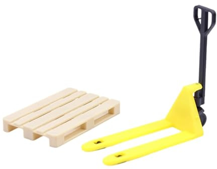 F Fityle Chariot élévateur Miniature pour Maison de poupée à l'échelle 1:12 avec Accessoires pour palettes, Outils de Construction de modèles de véhicules