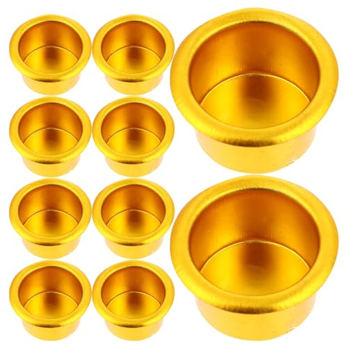 POPETPOP 25pièces Porte-Bougie Chauffe-Plat Aluminium Coupelles à Bougie Vides Supports pour Bougies Protections Anti-Gouttes Accessoires pour Fabrication De Bougies Et Décorations De Fêtes