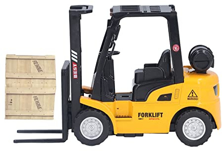 Fdit Modelo de Vehículo de Ingeniería de Carretilla Elevadora de Aleación, Juguete para Niños, con Forma Vívida de Carretilla Elevadora, Diseño Elevable, Ideal para Mayores de 3 Años
