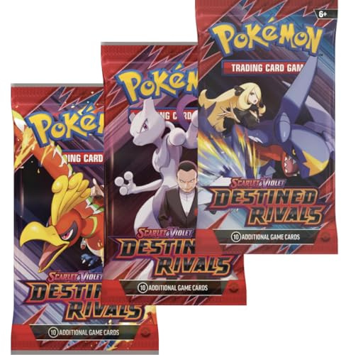 Pokémon TCG: Destined Rivals Booster Packs x3 | Pokemon Destined Rivals | Pokemon Scarlet And Violet | Perfect for Fans of Destined Rivals Booster Box | Titan Authenticated