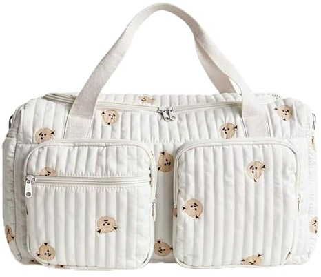 JRPRSC Borsa per Pannolini Multiuso per la Mamma: Borsa per Pannolini Imbottita e Leggera per la Gravidanza e la Cura Del Bambino per l'ospedale e i Viaggi Del Fine Settimana (Multiple Bears)