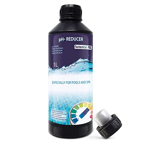 NortemBio Pool pH- Minus 1 L – Riduttore pH Liquido per Piscina e SPA, Correttore ed Equilibratore di pH, Migliora la Qualità dell’Acqua in Modo Naturale al 100%