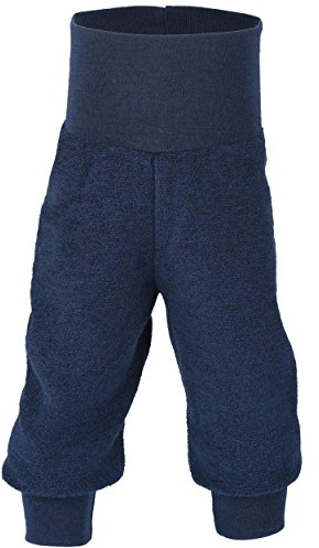 Engel Baby Hose Frottee, 100% Schurwolle, Natur, Gr. 50/56-86/92, 4 Farben (62/68, Marine)