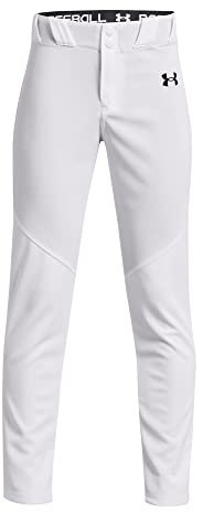Under Armour Boys Utility Baseball Pant, (100) White / / Black, Small