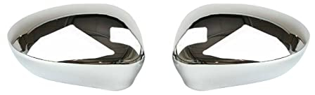 BSSTORE Coppia Calotte Specchietto Retrovisore Cromate Lucide per 500 dal 2007> (Destro + Sinistro) 89820+89830