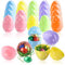 com-four® 24x Huevos de Pascua rellenables - Huevos de plástico de Colores para Rellenar y Colgar - Huevos de plástico (Puntos)
