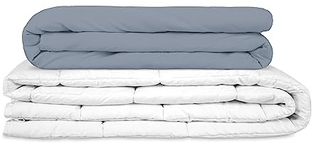 TherapieDecken - Basic Gravity Gewichtsdecke für Erwachsene Weighted Blanket Schwere Decke Für besseren Schlaf, Steel Blue, Größe: 150x220 cm 8 kg