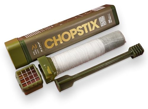 One More Cast (OMC Chopstix Fade PVA Mesh System & Refills - Bait Chopping Tool, Fast Melt PVA Mesh for Carp Fishing Bags & Sticks - Terminal Tackle