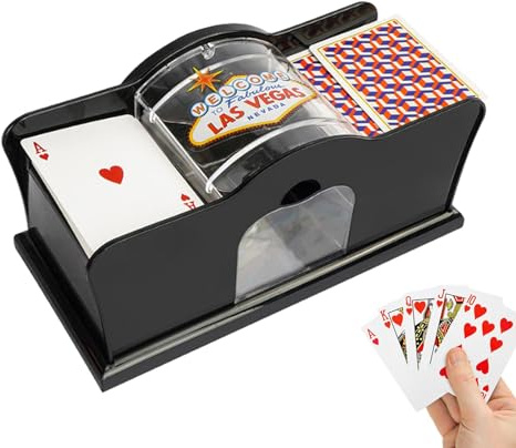 Yulokdwi Mélangeur pour Cartes Manuel,Machine De Mélange Manuel,Mélangeur De Cartes, Machine À Mélanger Les Cartes À 2 Niveaux, Mixeur pour Mélanger des Cartes, pour Jeu De Cartes À Domicile