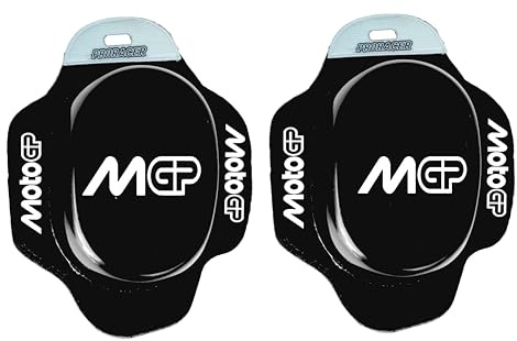 PRORACER Deslizadera de Rodilla para motoristas, Rodillera deslizantes Carretera Circuito competicion Sliders con Logo MotoGP (Negro)