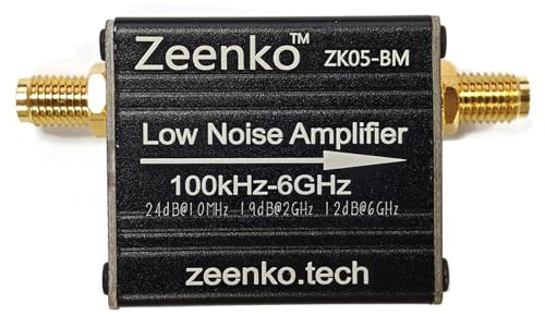 AURSINC ZK05-BM LNA Low Noise Amplifier, Broadband, 100k-6GHz, 24db@10MHz Gain, USB Interface Powered, Built-in 300mAh Battery, for RF & Software Defined Radio (SDR), TinySA Ultra 5.8GHz Preamplifier