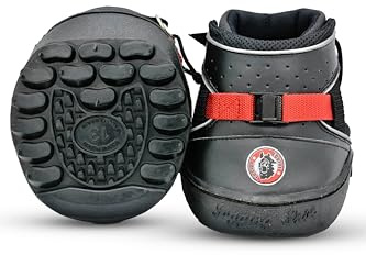 HORZE Equine Fusion Ultra Jogging Shoe Hoof Boot Pair - Black - 12S