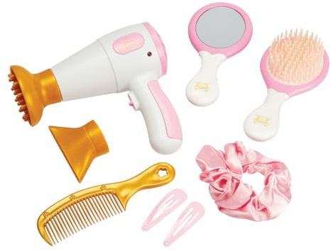 Smoby - Disney Princesses - Hair Set - Set de Coiffure - Jouet d'Imitation - 9 Accessoires - Fonctions Lumineuses et Sonores - A Partir de 3 Ans
