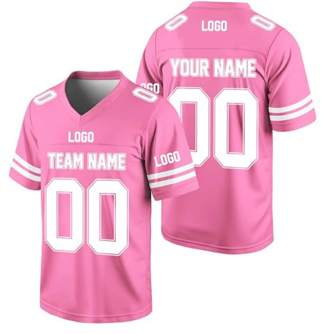 Genérico Camisetas de Rugby Personalizadas con Nombre del Equipo, número y Logotipo, Uniforme Fútbol Americano Impreso Personalizado para Adultos jóvenes y preescolares.