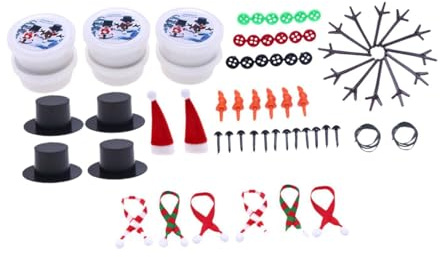 RCGOFOLLOW Schneemann Bastelset für Kinder, Winter Weihnachtsszene Requisitenherstellung mit DIY Dekorationen. Schneemann Bastelset enthält alles, was zum Basteln für Kinder benötigt wird,