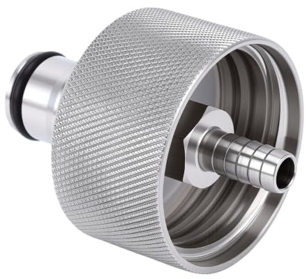 Yosoo Health Gear Bouchon de Carbonatation forcé en Acier Inoxydable 304, pour Bouteilles en PET de 38mm, Bière, Soda, Brassage