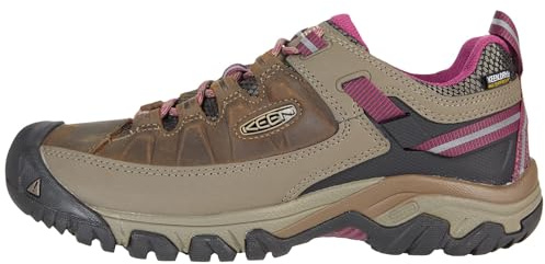 KEEN Women's Targhee 3 Waterproof Hiking Shoe, Weiss Boysenberry, 8.5 UK